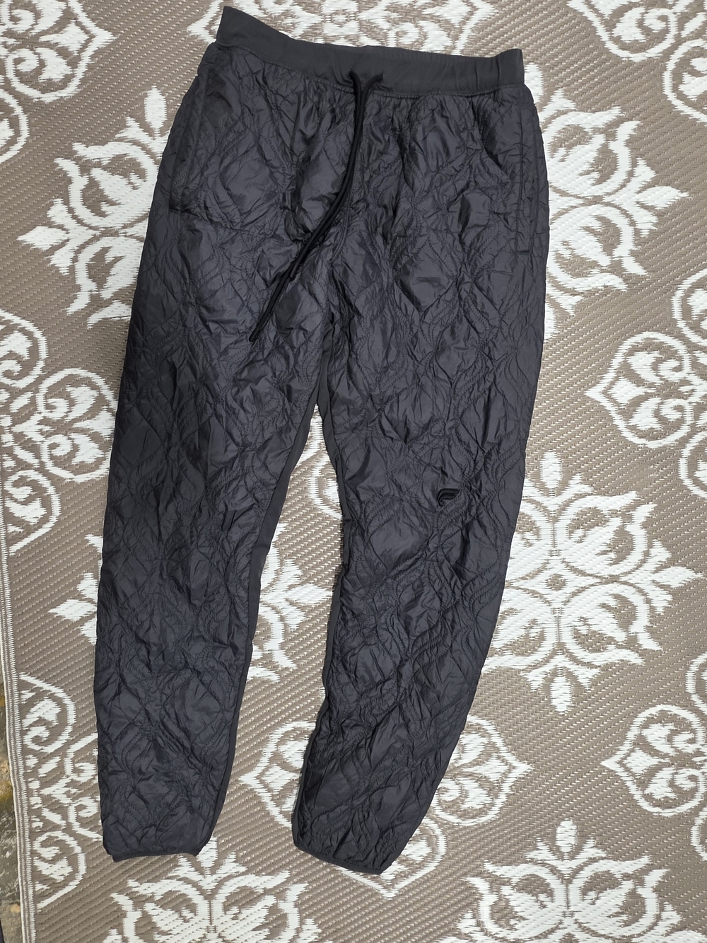 Fabletics Black Quilted Joggers